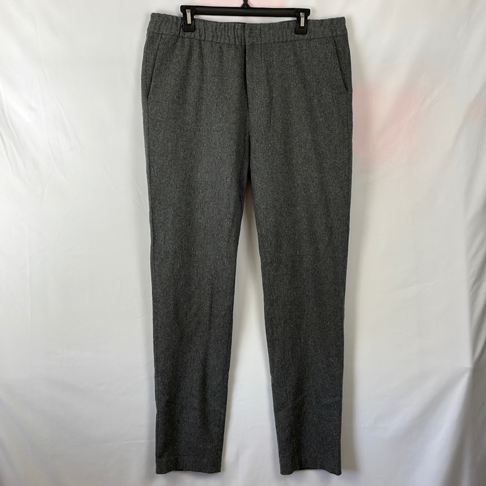 Banana Republic Charcoal Gray Wool Slim Tapered Fit Trousers - Size Large Tall